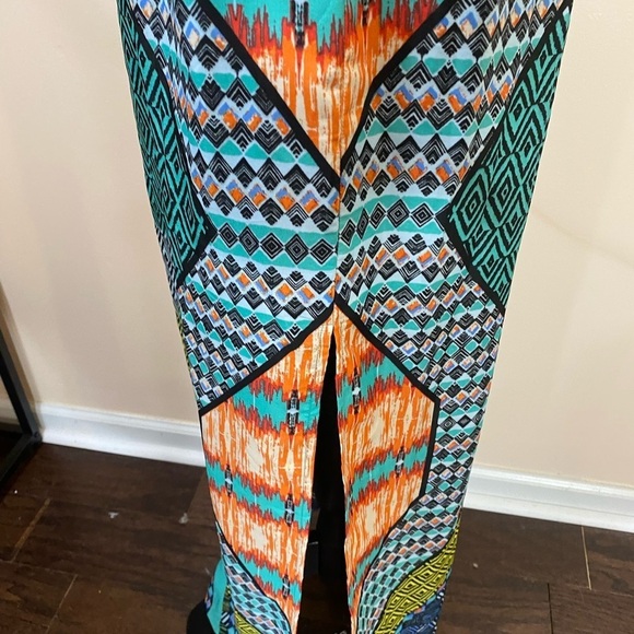 Jealous Tomato Boho Tribal Aztec Print Maxi Dress size Small - Picture 6 of 12